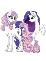 Size: 600x800 | Tagged: safe, artist:chappy34, rarity, sweetie belle, g4, older