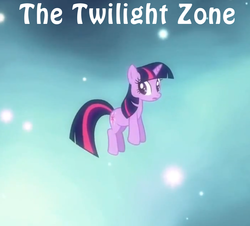 Size: 1045x946 | Tagged: safe, twilight sparkle, g4, female, image macro, meme, solo, the twilight zone