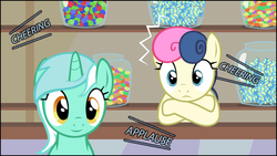 Size: 1023x576 | Tagged: safe, artist:tritebristle, bon bon, lyra heartstrings, sweetie drops, earth pony, pony, unicorn, g4, duo