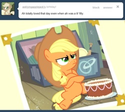 Size: 800x720 | Tagged: safe, applejack, earth pony, pony, g4, female, mare, solo, tumblr