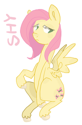 Size: 1246x1900 | Tagged: safe, artist:meowing-ghost, fluttershy, pegasus, pony, g4, female, solo, unshorn fetlocks, yellow shy