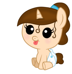 Size: 880x907 | Tagged: safe, artist:andreamelody, oc, oc only, oc:andrea, pony, baby, baby pony, diaper, simple background, solo, transparent background, vector