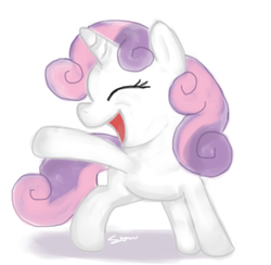 Size: 586x573 | Tagged: safe, artist:sion, sweetie belle, g4, female, pixiv, solo