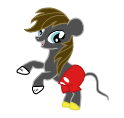 Size: 1428x1357 | Tagged: safe, artist:jousan, disney, mickey mouse, ponified, rule 63, solo