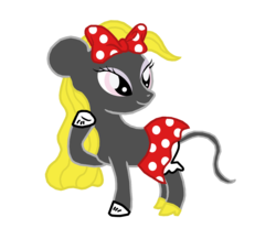 Size: 1529x1386 | Tagged: safe, artist:jousan, disney, minnie mouse, ponified, solo