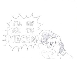 Size: 1016x787 | Tagged: safe, artist:zippybing, rarity, dragon quest, g4, my little pony: friendship is magic, female, monochrome, solo, traditional art