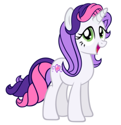 Size: 5000x5197 | Tagged: safe, artist:tzolkine, sweetie belle (g3), pony, unicorn, g3, g3.5, g4, absurd resolution, cute, female, g3 diasweetes, g3 to g4, g3.5 to g4, generation leap, mare, open mouth, open smile, simple background, smiling, straight hair, straight mane, tail, transparent background, vector, wavy tail