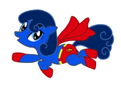Size: 1700x1276 | Tagged: safe, artist:jousan, pony, flying, male, ponified, rule 63, solo, superman, supermare