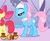 Size: 913x756 | Tagged: safe, screencap, apple bloom, lotus blossom, bridle gossip, g4, lidded eyes, out of context, spa