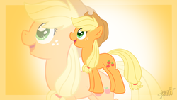 Size: 900x506 | Tagged: safe, artist:maplesunrise, applejack, earth pony, pony, g4, female, solo