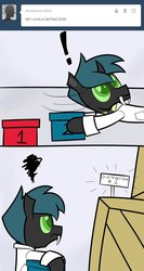 Size: 653x1224 | Tagged: safe, artist:firehazard14, oc, oc only, changeling, distraction, drstrangeling