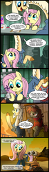 Size: 599x2100 | Tagged: safe, artist:madmax, fluttershy, oc, oc:annabelle, oc:double tap, giraffe, pegasus, pony, robot, fallout equestria, fallout equestria: anywhere but here, g4, bender bending rodríguez, comic, couriershy, crossover, fallout, fanfic, female, fisto (fallout), futurama, male, mare, wall-e, wholesome