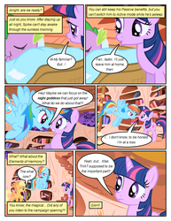 Size: 612x792 | Tagged: safe, artist:newbiespud, edit, edited screencap, screencap, applejack, rainbow dash, spike, twilight sparkle, dragon, earth pony, pegasus, pony, unicorn, comic:friendship is dragons, friendship is magic, g4, comic, female, male, mare, screencap comic, sleeping, unicorn twilight