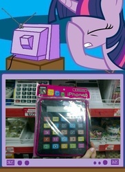 Size: 562x771 | Tagged: safe, twilight sparkle, g4, bootleg, calculator, exploitable meme, facehoof, fail, iphone, meme, seems legit, tv meme