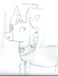 Size: 1247x1621 | Tagged: safe, artist:2shyshy, matilda, donkey, g4, 30 minute art challenge, heart