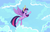 Size: 5100x3300 | Tagged: safe, artist:helhoof, twilight sparkle, alicorn, pony, g4, absurd resolution, big crown thingy, female, mare, sky, solo, twilight sparkle (alicorn)