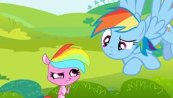 Size: 1280x720 | Tagged: safe, rainbow dash, squirrel, g4, crossover, littlest pet shop, multicolor stripe, my small squirrel