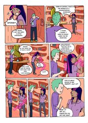 Size: 755x1057 | Tagged: safe, artist:demdoodles, rarity, spike, twilight sparkle, comic:measurements, g4, comic, dark skin, female, humanized, male, ship:sparity, shipping, straight