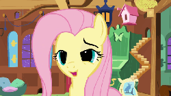 Size: 640x360 | Tagged: safe, screencap, fluttershy, pegasus, pony, g4, season 1, stare master, animated, cute, female, fluttersquee, holding breath, implied squee, puffy cheeks, shyabetes, solo, squee