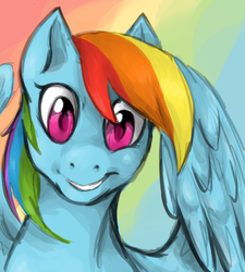 Size: 900x1000 | Tagged: safe, artist:ressq, rainbow dash, g4, bust, solo, wings