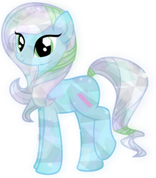 Size: 2224x2540 | Tagged: safe, artist:n0m1, oc, oc only, oc:spearmint, crystal pony, pony, female, headband, mare, solo