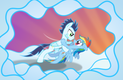 Size: 1600x1050 | Tagged: safe, artist:thunderelemental, rainbow dash, soarin', g4, female, male, ship:soarindash, shipping, straight