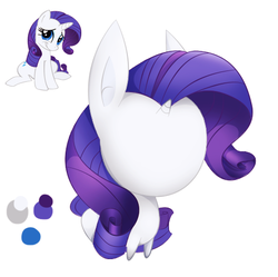 Size: 485x483 | Tagged: safe, rarity, g4, chibi, female, no face, solo, wip