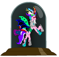 Size: 660x636 | Tagged: safe, oc, oc only, pony in a bottle, pure evil in a jar, tiara ultima, useless jar of air