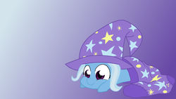 Size: 1600x900 | Tagged: safe, artist:egophiliac, edit, trixie, g4, clothes, cute, diatrixes, female, filly, filly trixie, recolor, sock, sock filly, socks, wallpaper, younger