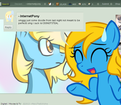 Size: 640x555 | Tagged: safe, artist:marytheechidna, oc, oc:internet explorer, ask internet explorer, browser ponies, internet explorer, ponified