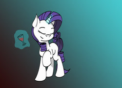 Size: 1024x745 | Tagged: safe, artist:macmc2, rarity, g4, drink, female, magic, solo, telekinesis