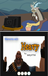 Size: 379x599 | Tagged: safe, artist:kitty0706, discord, g4, exploitable meme, gmod, heavy (tf2), kitty0706, moments with heavy, team fortress 2, tv meme, youtube