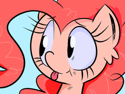 Size: 1024x768 | Tagged: safe, artist:strabarybrick, pinkie pie, g4, :p, :t, cute, female, ponk, portrait, smiling, solo, tongue out