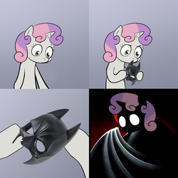 Size: 2000x2000 | Tagged: safe, sweetie belle, g4, batman, exploitable meme, meme, sweetie's note meme