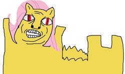 Size: 900x533 | Tagged: safe, artist:pinkamena, fluttershy, g4, jabba the hutt, ms paint