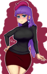 Size: 550x855 | Tagged: safe, artist:viewtifuljoex, rarity, human, g4, beatnik rarity, beret, breasts, busty rarity, clothes, curvy, female, hat, humanized, solo