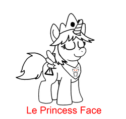 Size: 930x880 | Tagged: source needed, safe, princess erroria, alicorn, pony, g4, /mlp/, crown, eyes closed, female, le, meme, reddit, smiling, snoo, solo, text