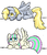 Size: 221x257 | Tagged: safe, artist:hazel-blackthorn, blossomforth, derpy hooves, oc, pegasus, pony, g4, female, lowres, mare