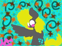 Size: 1024x768 | Tagged: safe, artist:gg41126, derpy hooves, pegasus, pony, g4, blushing, female, mare, solo, trippy