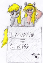 Size: 652x960 | Tagged: safe, artist:takedapie, derpy hooves, human, g4, human ponidox, humanized, traditional art
