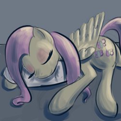 Size: 894x894 | Tagged: safe, artist:popprocks, fluttershy, g4, female, sleeping, solo