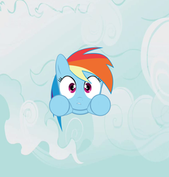 Size: 909x952 | Tagged: safe, artist:xxspicydemonxx, rainbow dash, g4, flying, fourth wall, it's coming right at us