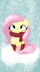 Size: 640x1136 | Tagged: safe, artist:tothemooon, fluttershy, g4, clothes, female, scarf, socks, solo