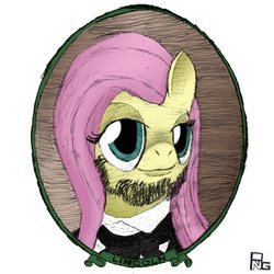 Size: 894x894 | Tagged: safe, artist:doublebackstitcharts, fluttershy, g4, abraham lincoln, american presidents, solo