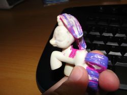 Size: 2332x1749 | Tagged: safe, rarity, g4, female, irl, melted, nightmare fuel, photo, toy, toy abuse