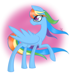 Size: 575x586 | Tagged: safe, artist:theemeraldthunder, rainbow dash, g4, female, solo