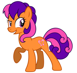 Size: 5247x5000 | Tagged: safe, artist:tzolkine, scootaloo (g3), earth pony, pony, g3, g3.5, absurd resolution, curly tail, cute, dreamworks face, female, g3 cutealoo, g3 to g4, g3.5 to g4, generation leap, grin, mare, raised hoof, raised leg, simple background, smiling, solo, straight hair, straight mane, tail, tomboy, transparent background, vector