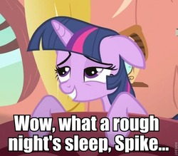 Size: 647x566 | Tagged: safe, edit, edited screencap, screencap, twilight sparkle, pony, g4, secret of my excess, caption, female, image macro, mare