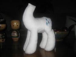 Size: 1280x960 | Tagged: safe, artist:greenteaplushies, rarity, headless horse, g4, headless, irl, photo, plushie, wip