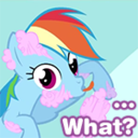 Size: 128x128 | Tagged: safe, edit, edited screencap, screencap, rainbow dash, g4, the return of harmony, caught, cotton candy, cotton candy cloud, female, food, licking, solo